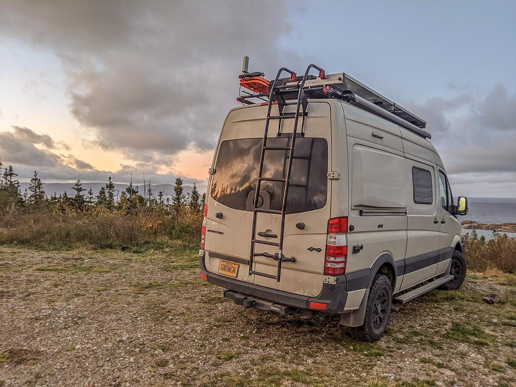 Winnebago Revel on Cabot Trail in Nova Scotia, Canada